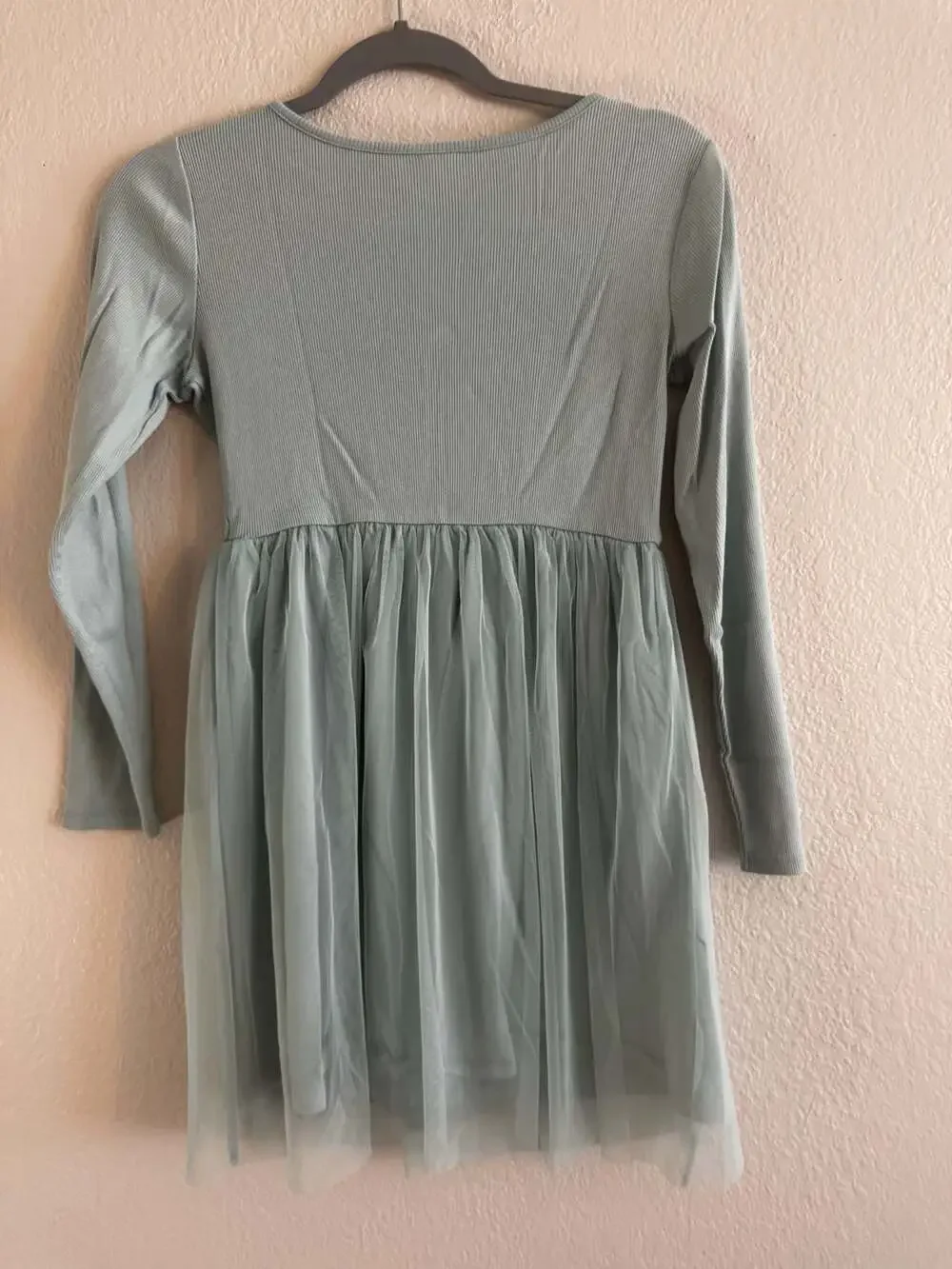 Carter’s Girls Sage Green Ribbed Tulle Dress Size 14/14A